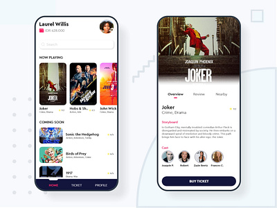 Movie App UI design app branding design minimal mobile mobile app design modern ui ui design ux