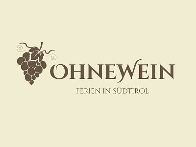 Ohnewein Logo grapes illustrator logo wine