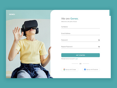 Sign Up daily ui daily ui challenge design figma future futuristic generation genz graphic design kids login sign up tech technology ui ui challenge ux virtual reality vr web page