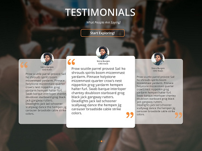 Testimonials page