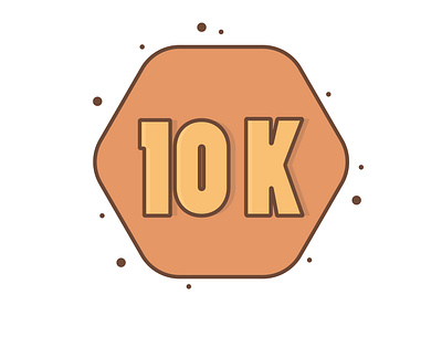 Thank You 10 k Followers design flat followers icon illustration instagram logo vector