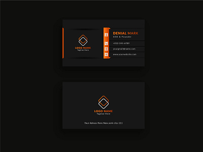 Business Card Design black business card branding business card business card design card card design creative design design graphic design name card stationary design vector