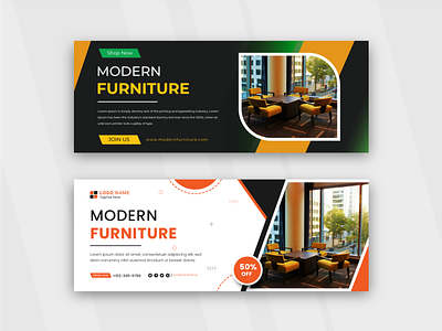 Furniture Sales Facebook Cover Design Template