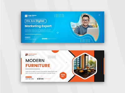 Marketing Expert and Modern Furniture facebook  cover design