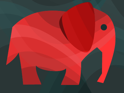 Elephant elephant red