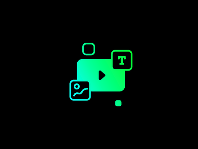 Video editing app CONTENT illustration app dark edit icon illustration logo ui video