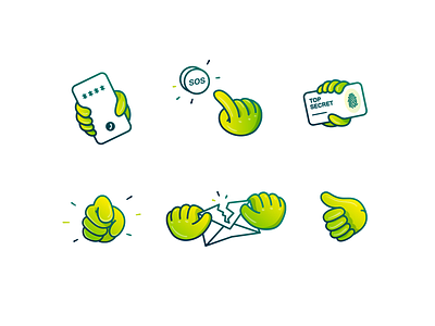 Tymbe Hands Illustrations #2 gestures hands icon icons illustration illustrations ui