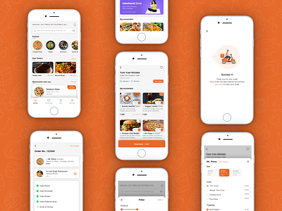 Food Mobile App UI application ui branding design figma foodapp mobile ui uidesign ux webdesign