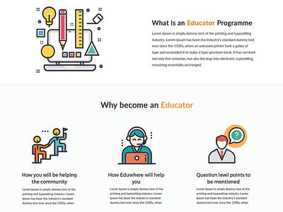 Education UI design education icons illustration uidesign ux webdesign webtemplate