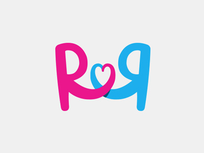 R&R logo letter lettering logo logotype love monogram r type