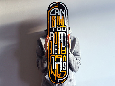 Can you read/ride this? black board custom deck handmade lettering molotow skate skateart skateboard type