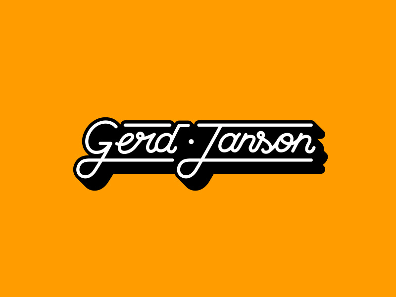 Gerd Janson - Logo j g hand lettering retro logo music house dj janson gerd
