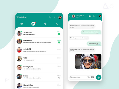 WhatsApp Concept Design app clean design illustration typography ui ux