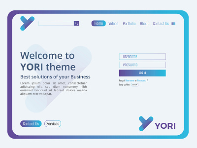 Yori webpage design