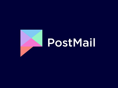 Post mail logo 3d abstract logo brand design brand identity chat flat gradient logo illustration letter logo logo trend logotype mail message minimal modern logo postal professional logo simple logo sms uiux