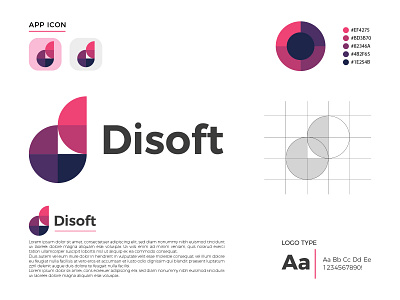 Disoft logo design abstract app brand identity branding business colorful d letter gradient iconic illustration letter logo mark logotype minimal mobile modern print professional simple versatile