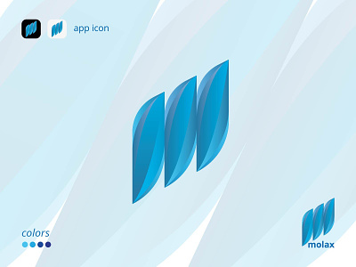 M 3D letter logo