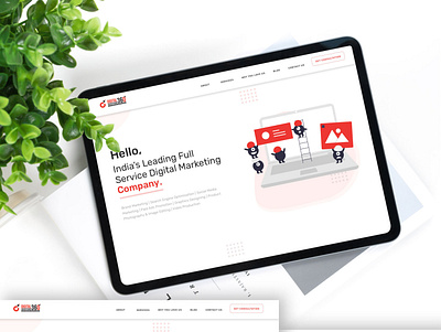 Website Design for the digital marketing company branding design illustration landing page landing page design typography ui uiux uxdesign webdesign