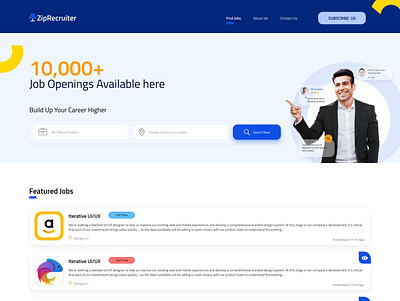 Job-Portal Website Design design illustration landing page design mobile app design ui uidesign uiux ux uxdesign