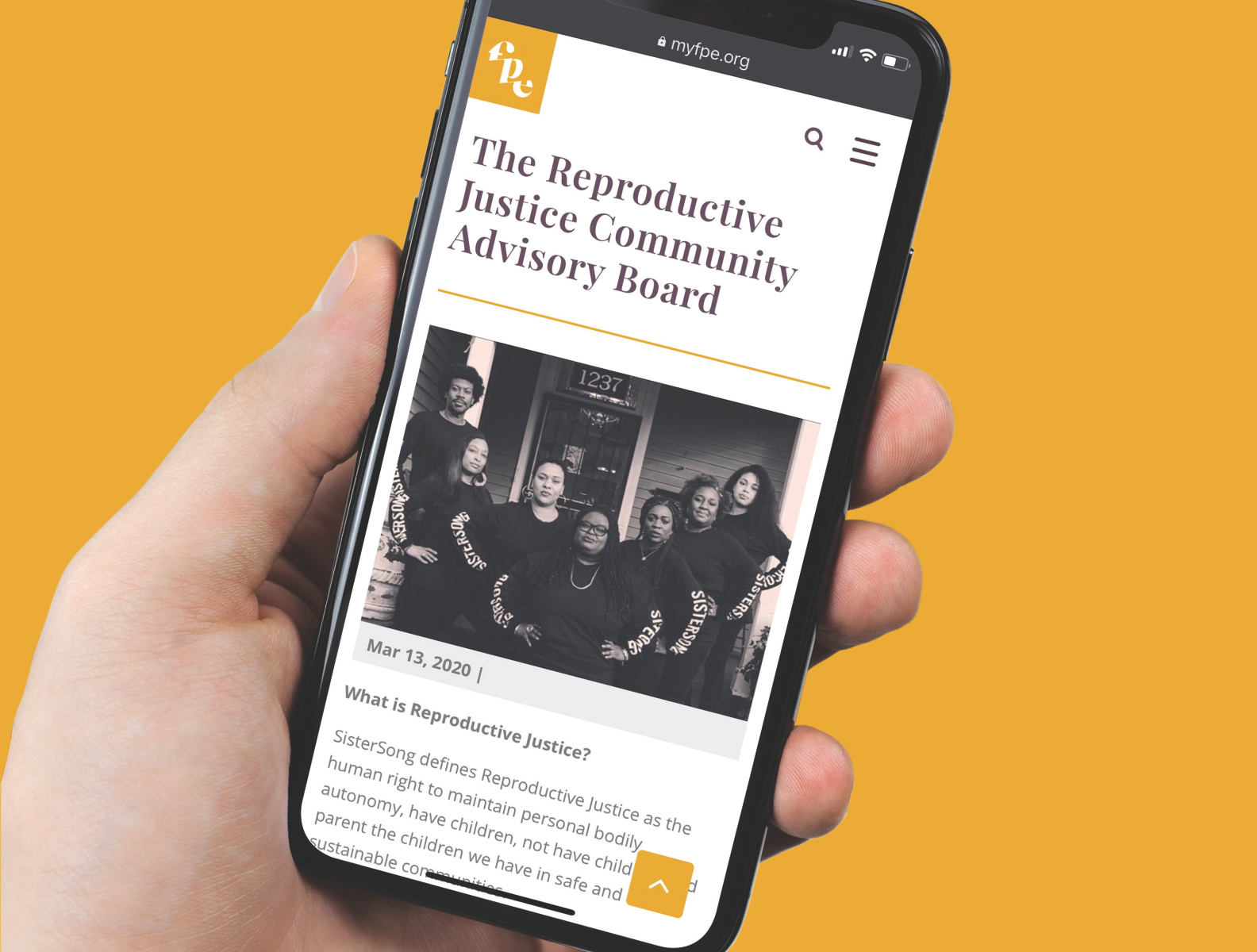 Family Planning Elevated site, Mobile Configuration by Mel Maldonado