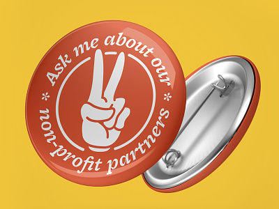 Even Steven Sandwiches - Non-Profit Button badge design branding button design design marketing collateral non profit non profit organization pin badge print