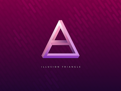 Illusion Triangle branding design flat icon illustration logo vector