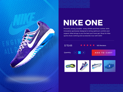 Nike Shoe Product Page app design ui ux