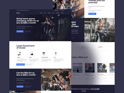 Fitness Homepage dark deisgn fitness homepage ui uiux ux