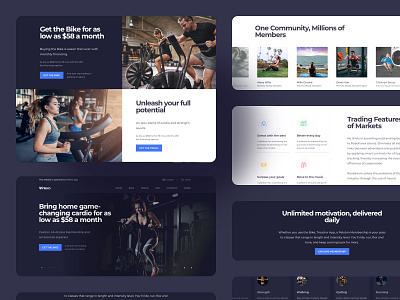 Fitness Homepage dark design fitness homepage interface ui uidesign uiux ux