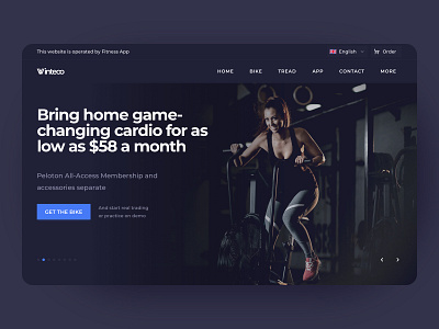 Fitness Homepage dark fitness homepage homepage design interface ui ui design uiux upwork