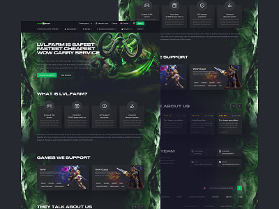 Warcraft Game Store dark dark theme dark ui game game design game store homepage ui warcraft wow