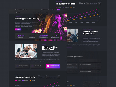 HyprInvest Cryptocurrency Exchange bitcoin crypto cryptocurrency dark design exchange interface ux