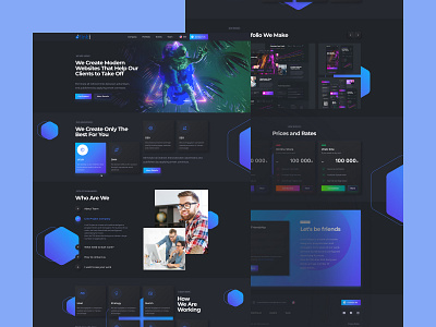 Web Service Interface Design 2020 dark dark ui design homepage interface sketch space spaceman trends trends2020 ui uidesign uiux ux