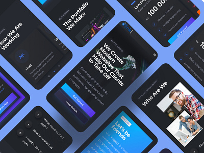 Web Service Mobile Design dark dark ui design homepage mobile mobile ui space spaceman trends trends 2020 ui uiux ux
