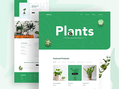 Plant shop landing page 2020 trend agency app design creative creative design digital marketing agency homepage interface ios landing page minimal plant shop shop trendy design ui ui ux uidesign visual design web webdesign