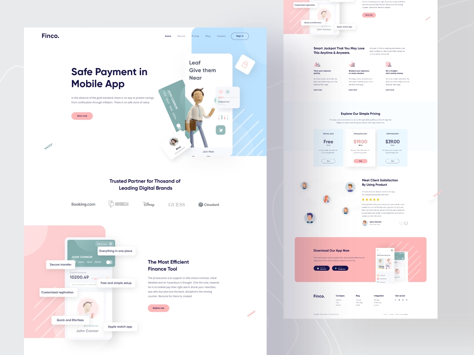 Finance App landing page by Sarwar Ahmed for Twinkle on Dribbble