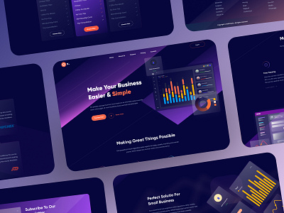 Landing Page For Sass agency best shot clean ui creative dailyui interface landing page popular shot sassy software software company startup trends trends 2021 uidesign uiux web web design webdesign website