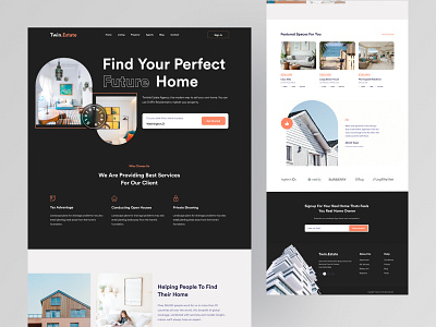 Real Estate Landing Page by Sarwar Ahmed for Twinkle on Dribbble