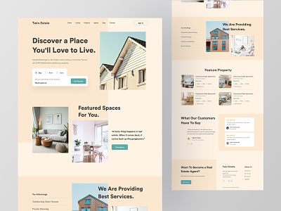 Real Estate Landing Page by Sarwar Ahmed for Twinkle on Dribbble