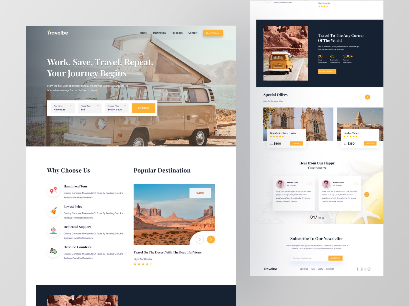 Travel-Website Design by Sarwar Ahmed on Dribbble