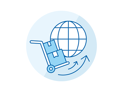 Transport icon blue global icon icon design icon set iconography shipping transport