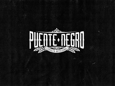 Puente Negro Handcrafted Beer Logo beer crafted hand logo mexico