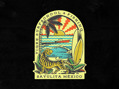Tigre Vintage Stamp badge mexico stamp tshirt vintagedesign
