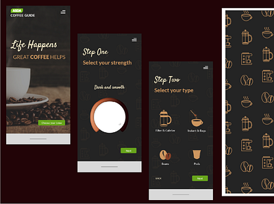 Supermarket Coffee Guide Redesign adobe illustrator adobe photoshop adobe xd branding coffee design icons mobile redesign ui ui ux