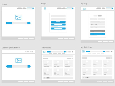 App wireframes