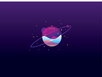 Transparent Planet design illustration