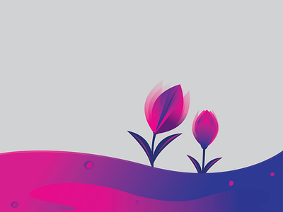 Tulip branding design illustration