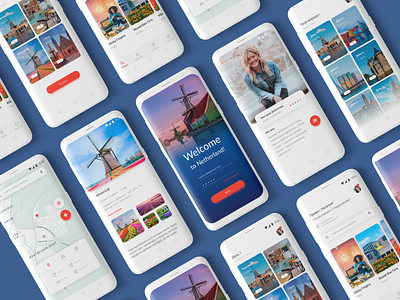 Android App / Travel / Netherland app design ui ux web