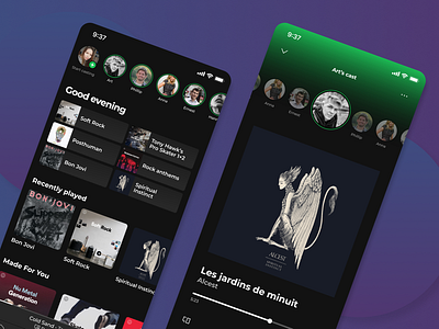 Spotify Music Cast app design figma ios product design ui ux