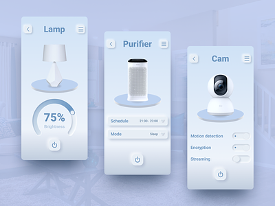 Smart home accessories app dailyui design figma illustration ios ui ux
